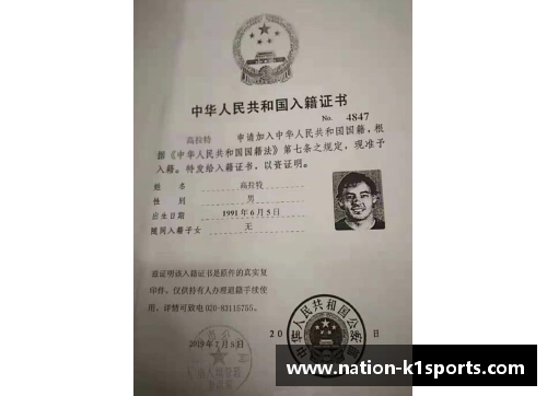 K1体育球员入籍证书的重要性及其影响：全面解析与案例分析
